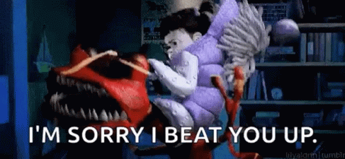 Monster I'm Sorry I Beat You Up GIF