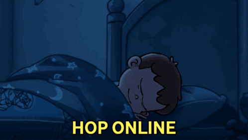 Monster in Bedroom Saying Hop Online