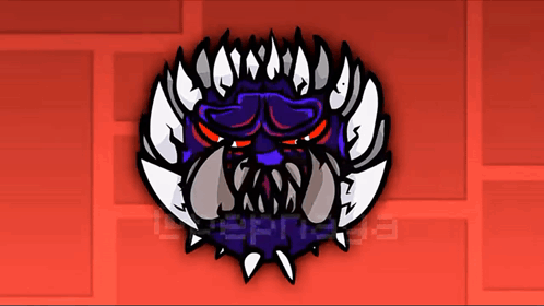 Monster On Red Background Saying Defining GIF