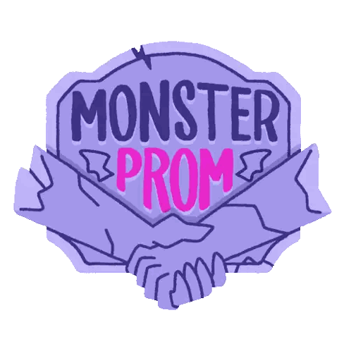 Monster Prom Sticker With Handshake