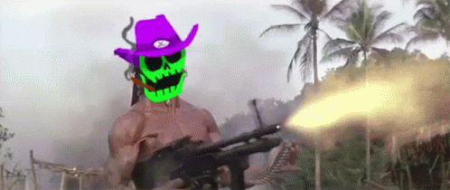 Monster Rambo Machine Gun GIF