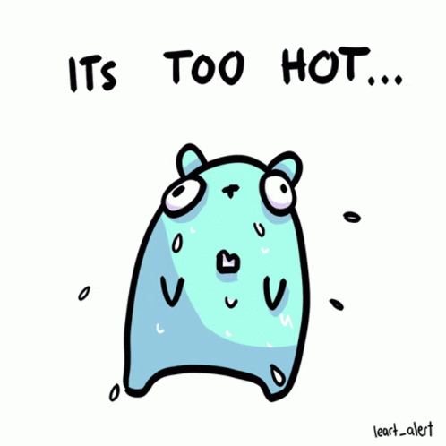 Monster Saying Its Too Hot GIF
