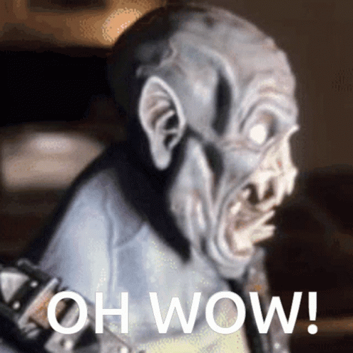 Monster Saying Oh Wow