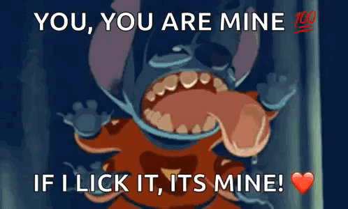 Monster Saying You Are Mine If I Lick It