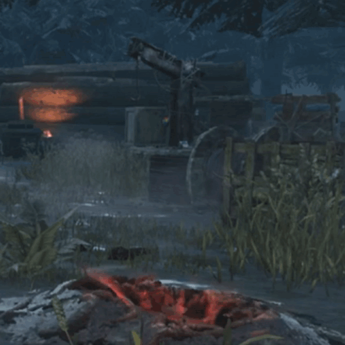 Monster Standing on Rock in Video Game