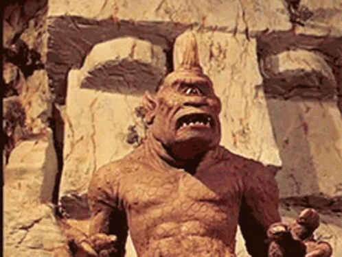 Monster Statue with Mohawk