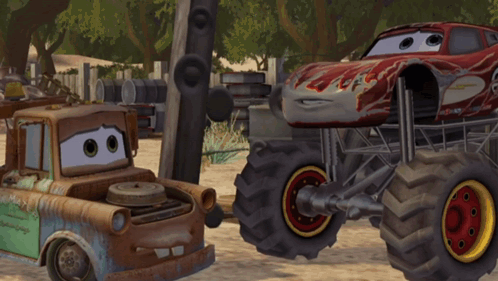 Monster Truck and Rusty Truck From Cars