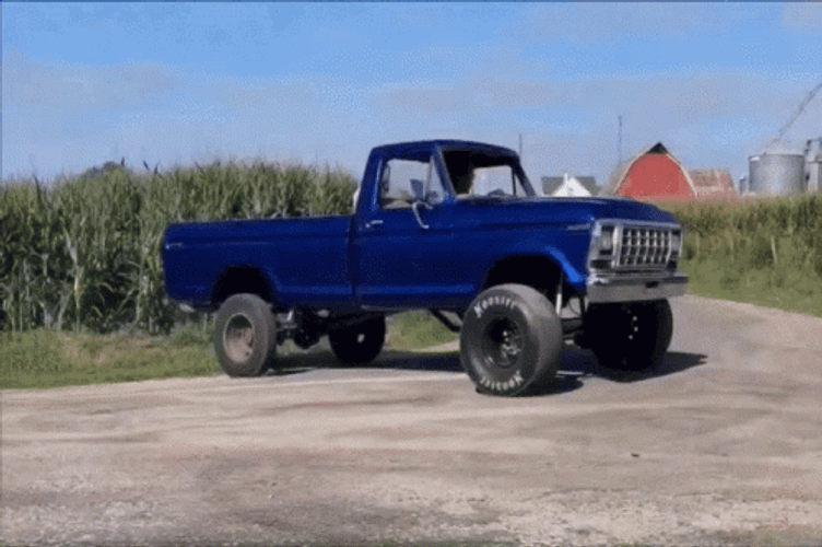 Monster Truck Ford Highboy Lift GIF