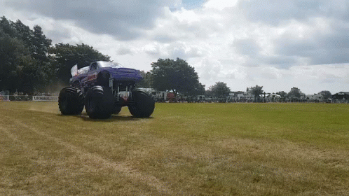 Monster Truck On Field GIF