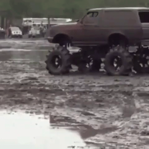 Monster Truck On Mud GIF