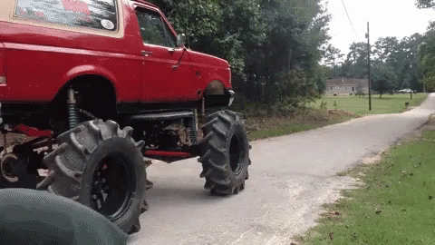 Monster Truck On Road GIF