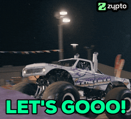 Monster Truck Saying Lets Goood GIF