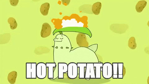 Monster Want To Eat Hot Potato GIF
