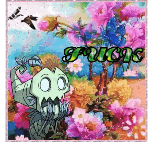 Monster with Flowers and Gnicus