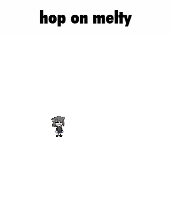 Monster With Hop on Melty Text