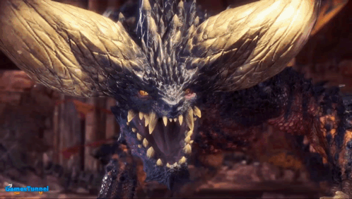 Monster With Horns and Game Tunnel Logo