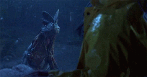 Monster With Mouth Open In Dark GIF