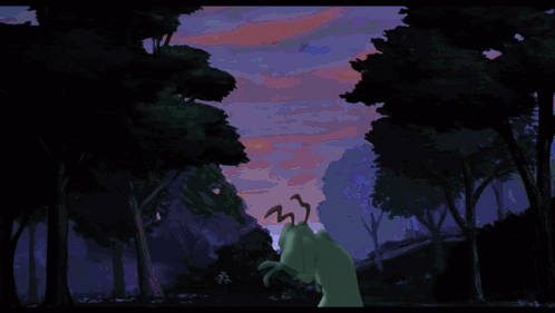 Monster with Open Mouth in Forest