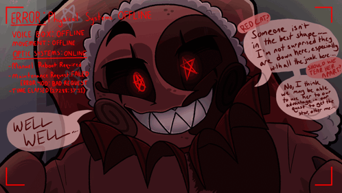 Monster With Red Eyes Saying Well Well