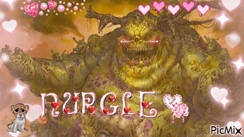 Monster With Word Purple