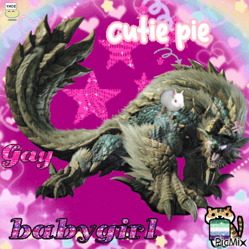 Monster With Words Cutie Pie Gay Babygirl