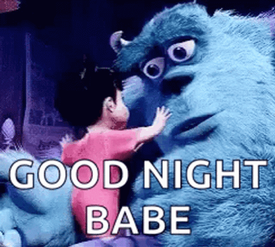 Monsters Inc Boo And Sully Good Night Babe GIF