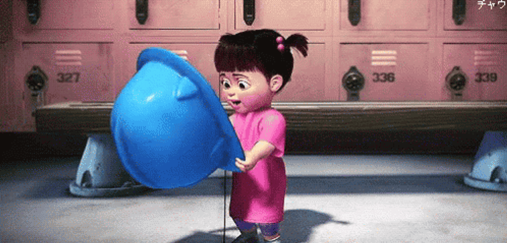 Monsters Inc Boo Trying The Safety Hat GIF