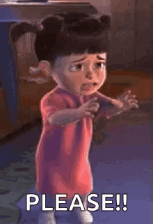 Monsters Inc Character Crying and Asking