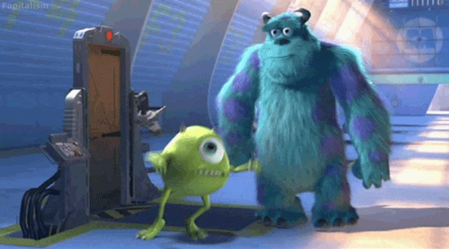 Monsters Inc Characters James And Mike Is Dancing GIF