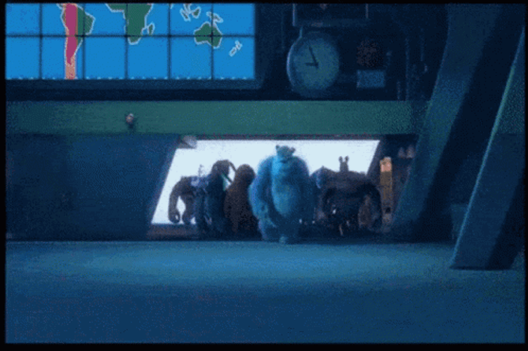Monsters Inc Characters Ready To Fight GIF