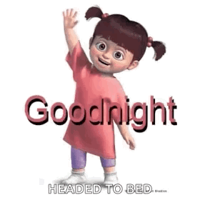Monsters Inc Girl Waving Goodnight GIF