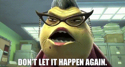 Monsters Inc Glasses Character Don't Let It Happen Again
