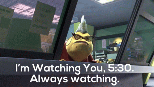 Monsters Inc I'm Watching You Roz GIF