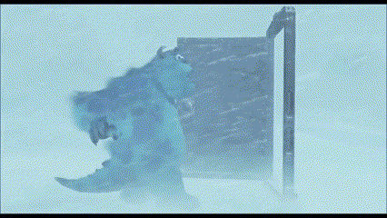 Monsters Inc James In A Snow Field GIF