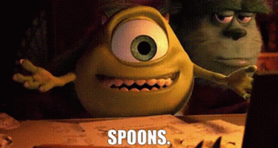 Monsters Inc Mike Wazowski Spoons GIF