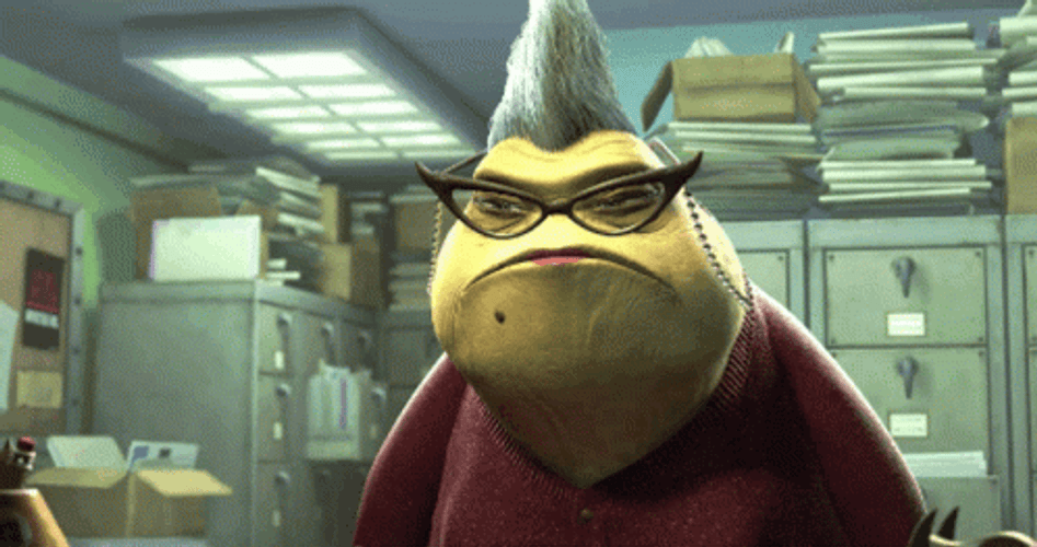 Monsters Inc Roz Is Silently Observing GIF