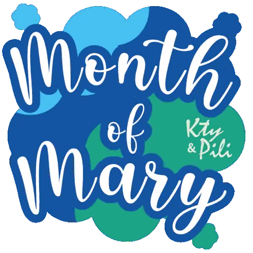 Month of Mary Sign with Blue Background