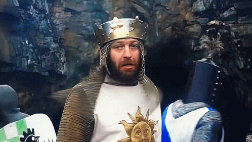 Monty Python King Arthur Run Away GIF
