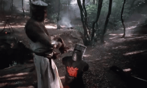 Monty Python Black Knight Draw Fight GIF