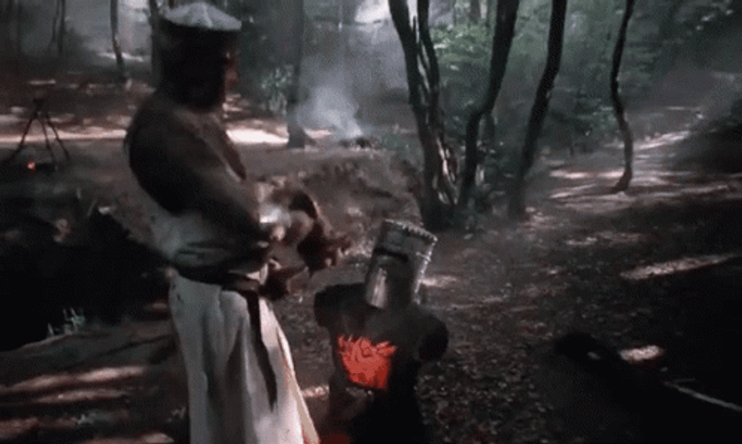 Monty Python Black Knight Draw Fight GIF