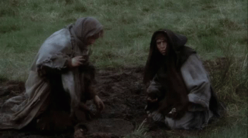 Monty Python Run Away Putting Soil GIF