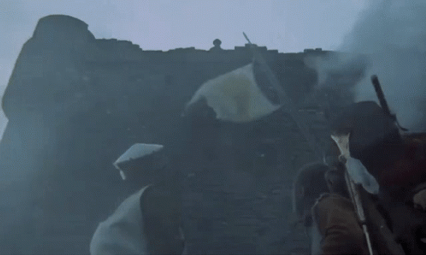 Monty Python Troops Amid Smoke GIF