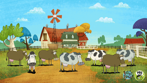 Moo On The Farm Cartoon GIF