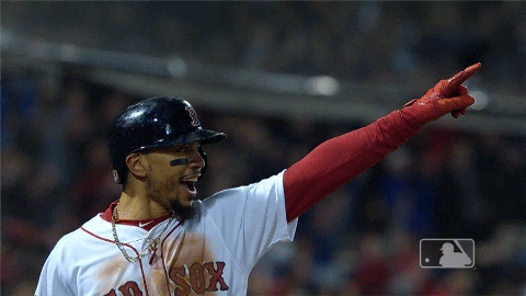 Mookie Betts Pointing To Audience GIF