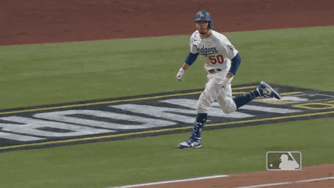 Mookie Betts Running Into The Field GIF
