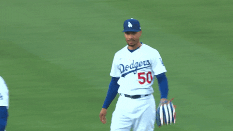 Mookie Betts Walking Backwards GIF