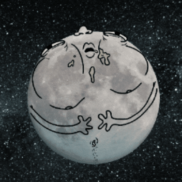 Moon Burp Gases In Space GIF