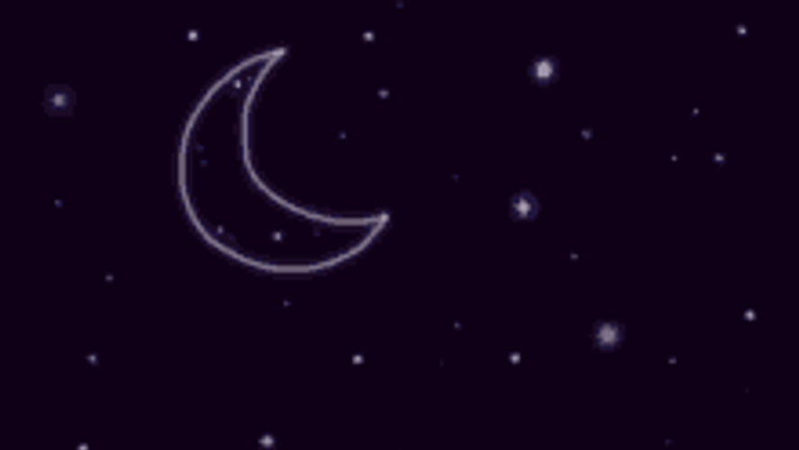 Moon Light Stars Sparkle Night Aesthetic GIF