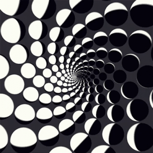 Moon Spiral Optical Illusions Art GIF
