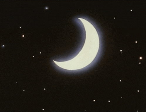 Moon Star Shooting Star Gif GIF